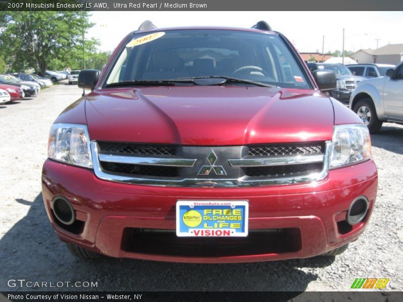 Ultra Red Pearl / Medium Brown 2007 Mitsubishi Endeavor LS AWD