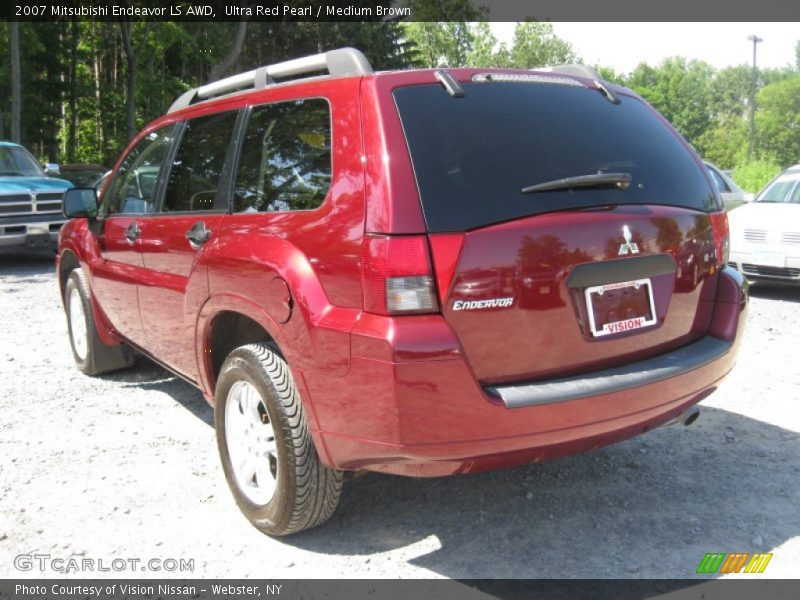 Ultra Red Pearl / Medium Brown 2007 Mitsubishi Endeavor LS AWD