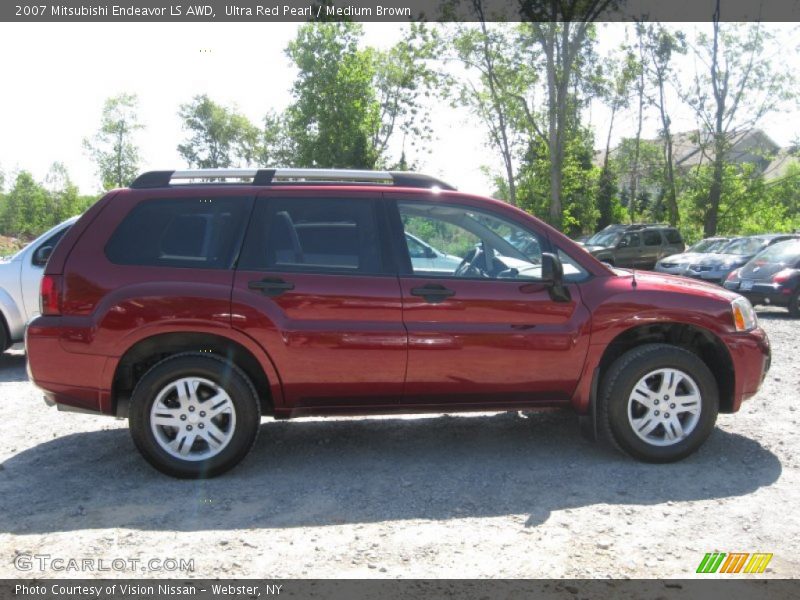 Ultra Red Pearl / Medium Brown 2007 Mitsubishi Endeavor LS AWD