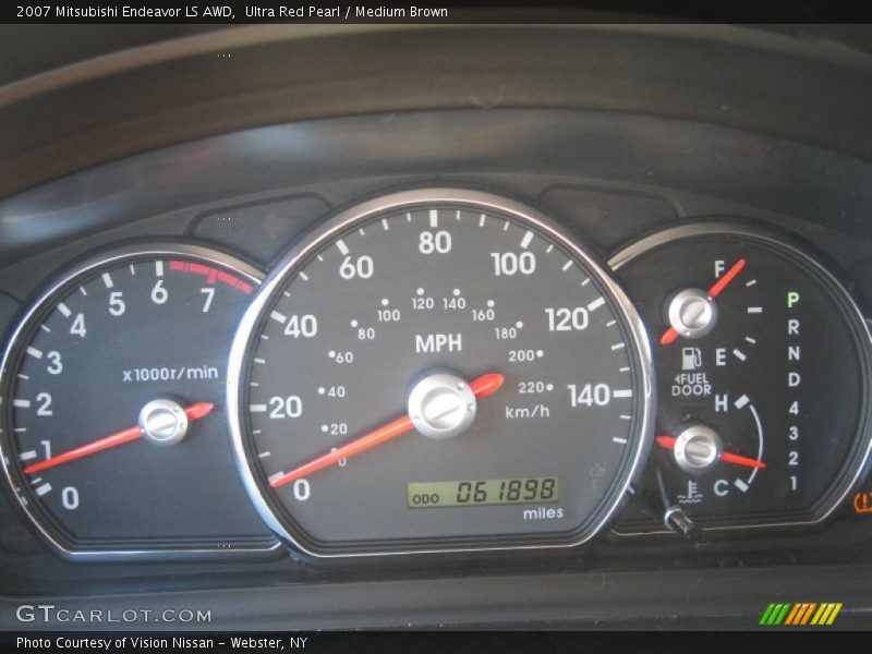 Ultra Red Pearl / Medium Brown 2007 Mitsubishi Endeavor LS AWD