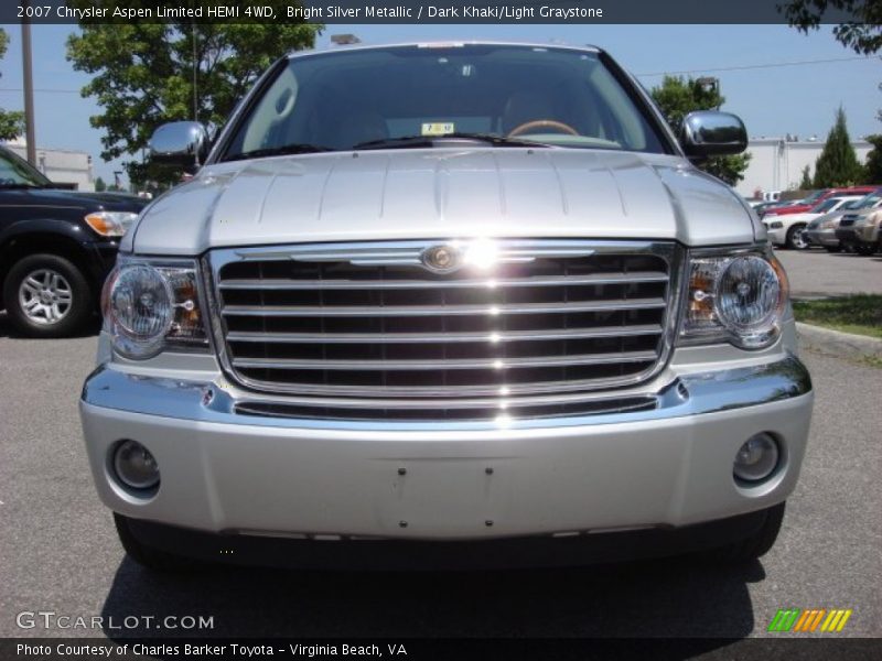 Bright Silver Metallic / Dark Khaki/Light Graystone 2007 Chrysler Aspen Limited HEMI 4WD
