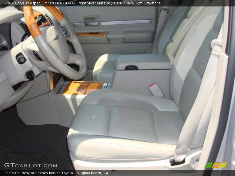 Bright Silver Metallic / Dark Khaki/Light Graystone 2007 Chrysler Aspen Limited HEMI 4WD