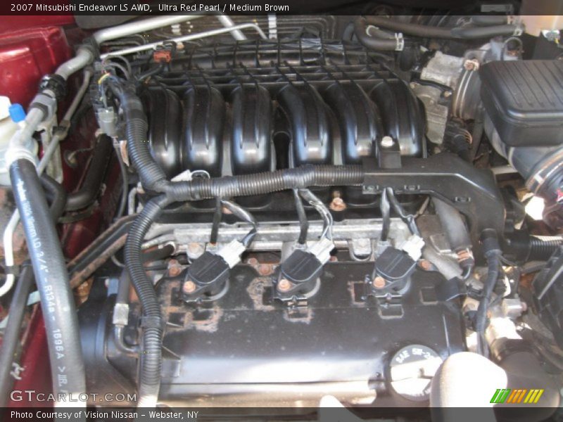 Ultra Red Pearl / Medium Brown 2007 Mitsubishi Endeavor LS AWD
