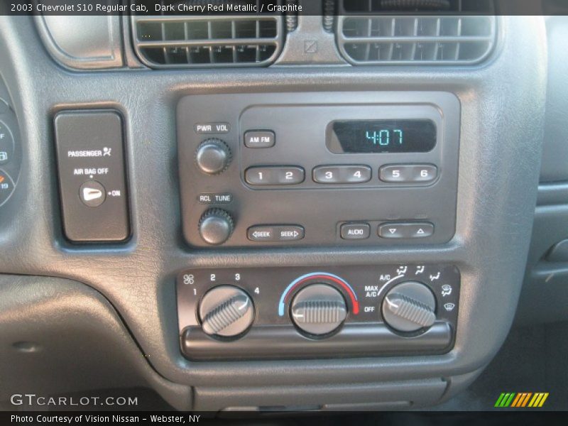 Dark Cherry Red Metallic / Graphite 2003 Chevrolet S10 Regular Cab