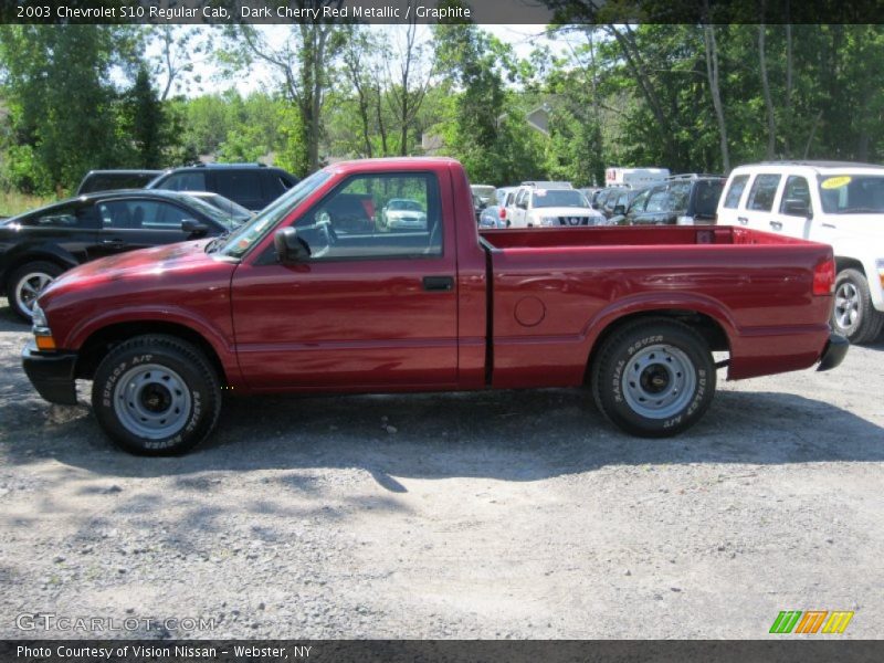 Dark Cherry Red Metallic / Graphite 2003 Chevrolet S10 Regular Cab