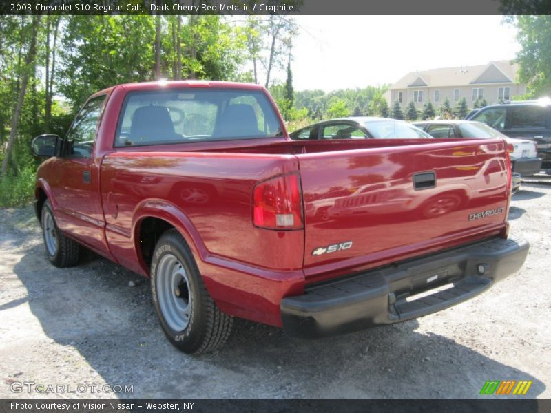 Dark Cherry Red Metallic / Graphite 2003 Chevrolet S10 Regular Cab
