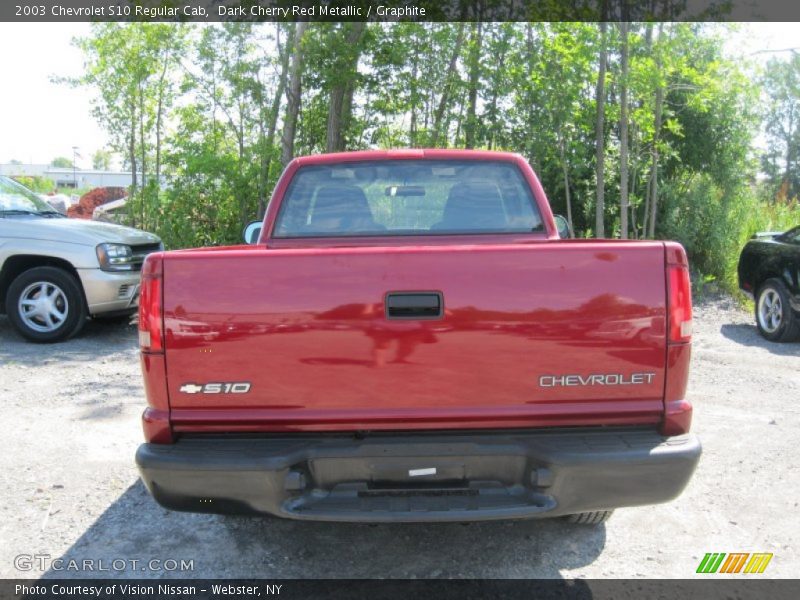 Dark Cherry Red Metallic / Graphite 2003 Chevrolet S10 Regular Cab