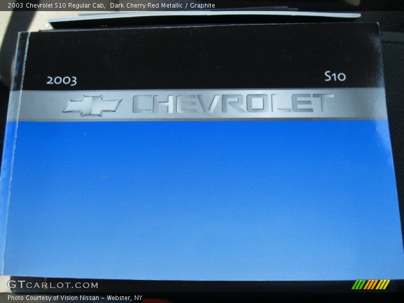 Dark Cherry Red Metallic / Graphite 2003 Chevrolet S10 Regular Cab