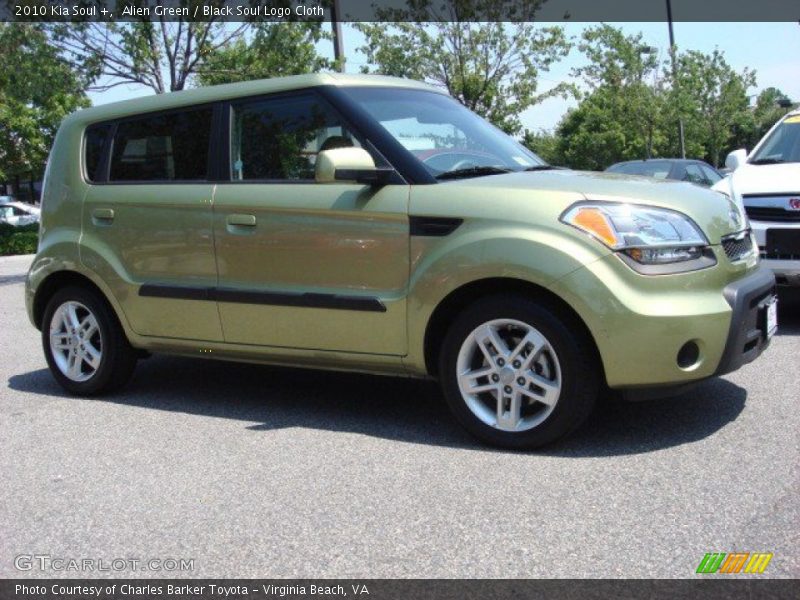 Alien Green / Black Soul Logo Cloth 2010 Kia Soul +