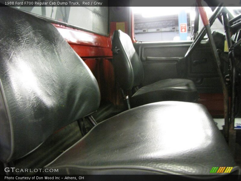 Red / Grey 1988 Ford F700 Regular Cab Dump Truck