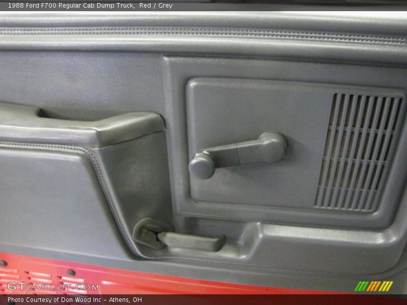 Red / Grey 1988 Ford F700 Regular Cab Dump Truck