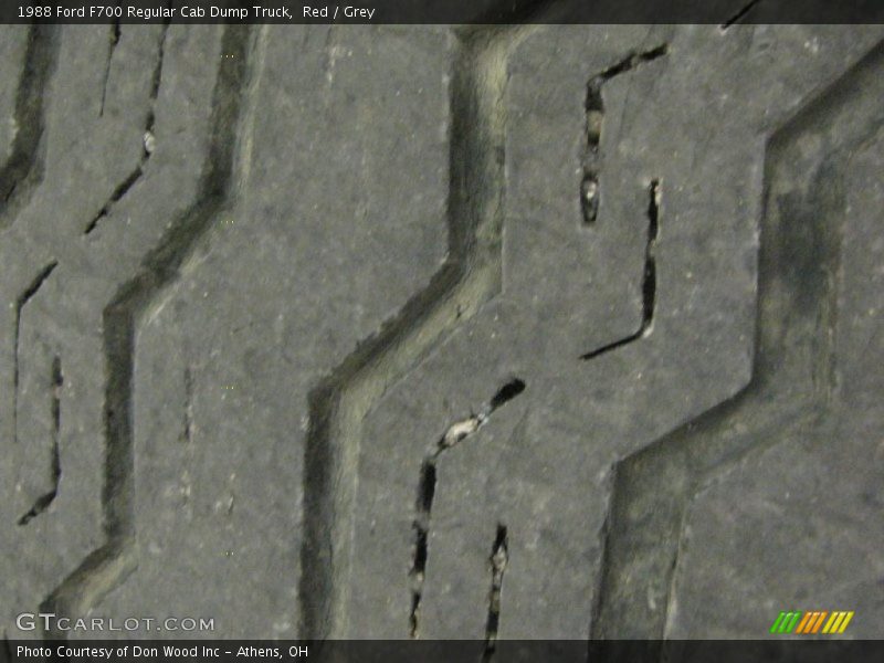 Red / Grey 1988 Ford F700 Regular Cab Dump Truck