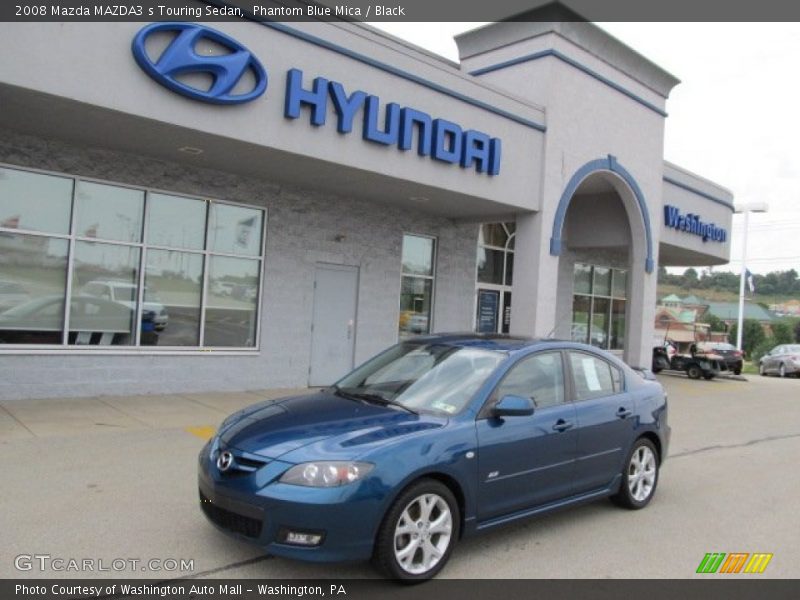 Phantom Blue Mica / Black 2008 Mazda MAZDA3 s Touring Sedan