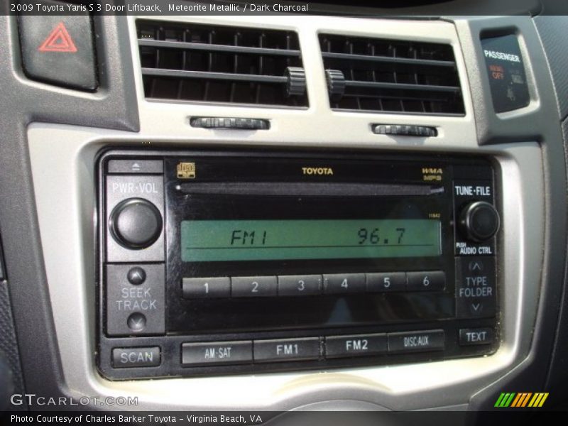Meteorite Metallic / Dark Charcoal 2009 Toyota Yaris S 3 Door Liftback