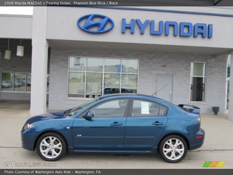 Phantom Blue Mica / Black 2008 Mazda MAZDA3 s Touring Sedan