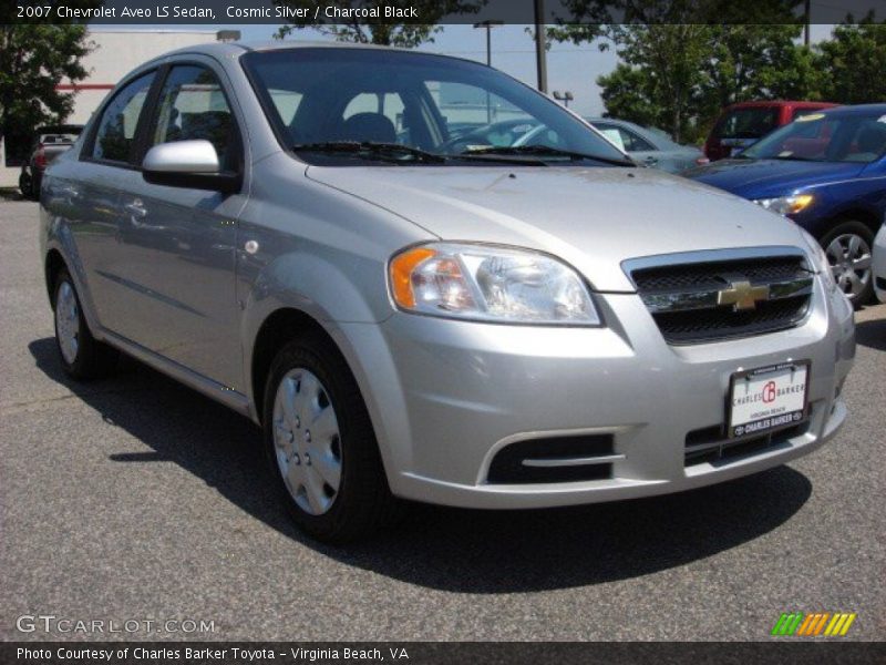 Cosmic Silver / Charcoal Black 2007 Chevrolet Aveo LS Sedan