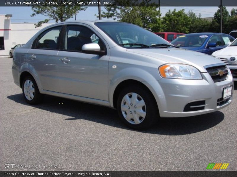 Cosmic Silver / Charcoal Black 2007 Chevrolet Aveo LS Sedan