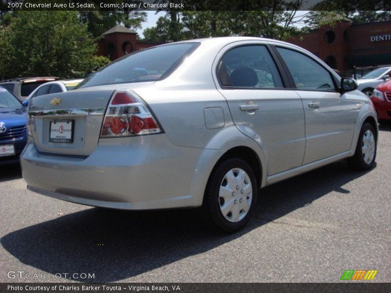 Cosmic Silver / Charcoal Black 2007 Chevrolet Aveo LS Sedan