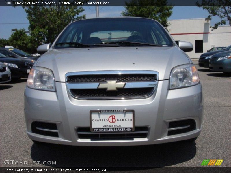 Cosmic Silver / Charcoal Black 2007 Chevrolet Aveo LS Sedan