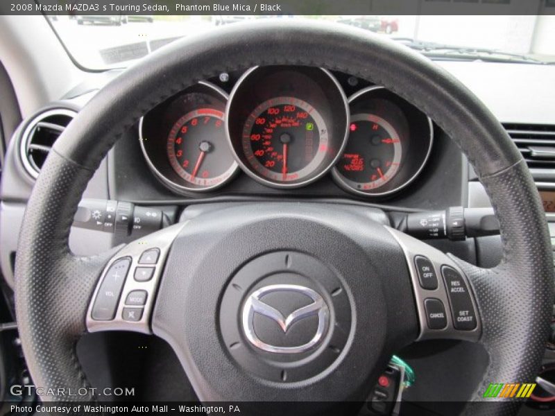 Phantom Blue Mica / Black 2008 Mazda MAZDA3 s Touring Sedan