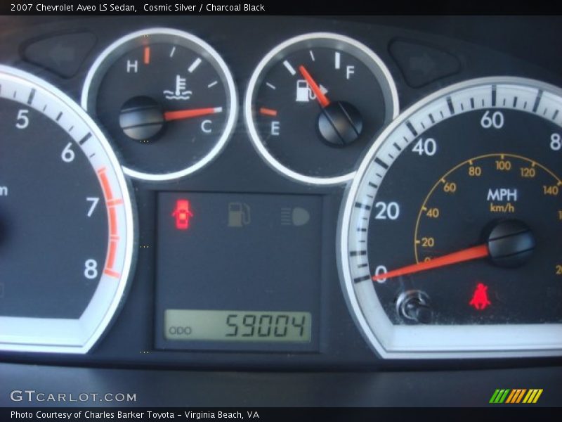 Cosmic Silver / Charcoal Black 2007 Chevrolet Aveo LS Sedan