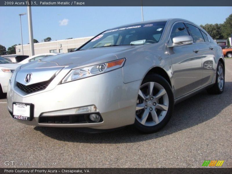 Palladium Metallic / Taupe 2009 Acura TL 3.5