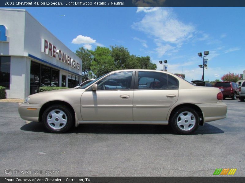 Light Driftwood Metallic / Neutral 2001 Chevrolet Malibu LS Sedan