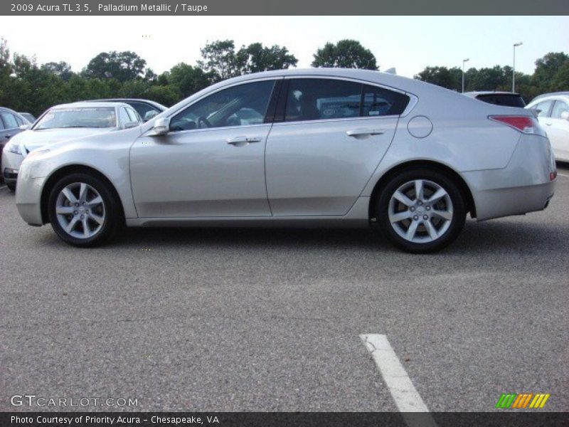 Palladium Metallic / Taupe 2009 Acura TL 3.5