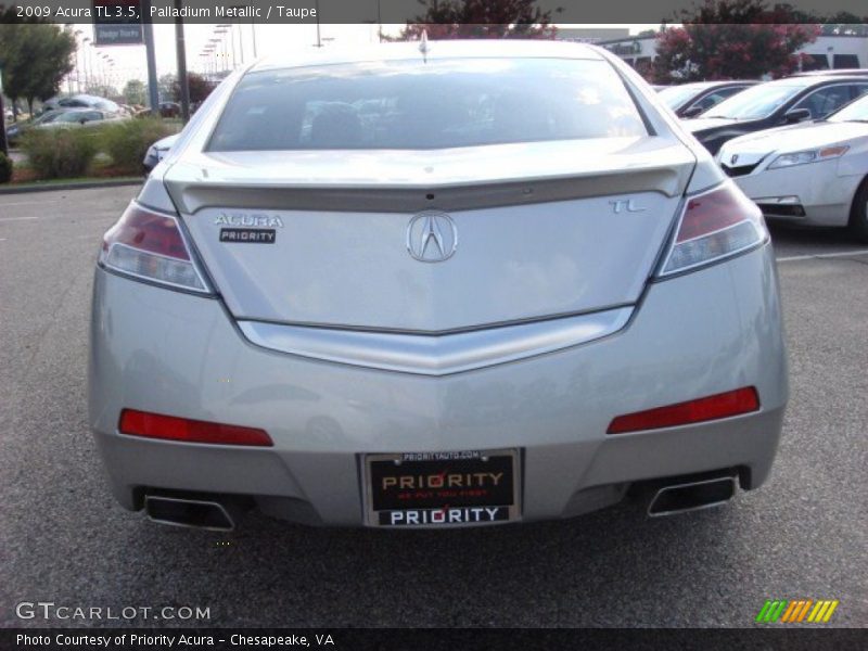 Palladium Metallic / Taupe 2009 Acura TL 3.5