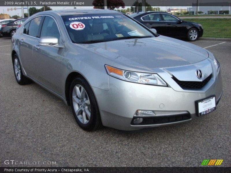 Palladium Metallic / Taupe 2009 Acura TL 3.5