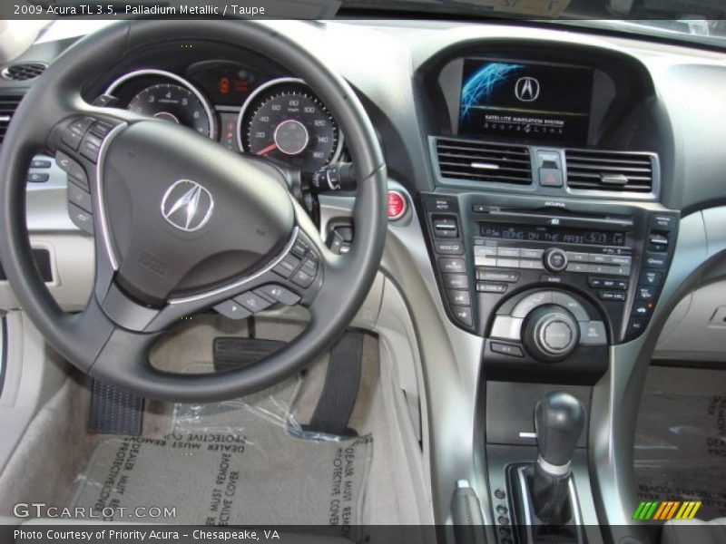 Palladium Metallic / Taupe 2009 Acura TL 3.5