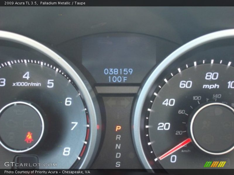 Palladium Metallic / Taupe 2009 Acura TL 3.5