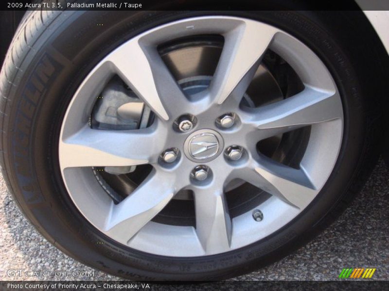 Palladium Metallic / Taupe 2009 Acura TL 3.5