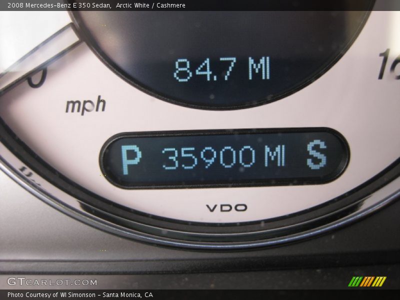 Arctic White / Cashmere 2008 Mercedes-Benz E 350 Sedan