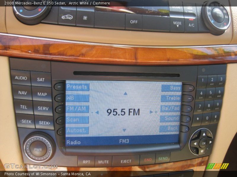 Arctic White / Cashmere 2008 Mercedes-Benz E 350 Sedan