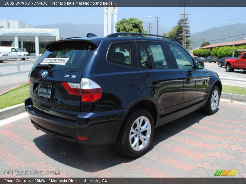 Monaco Blue Metallic / Sand Beige 2009 BMW X3 xDrive30i