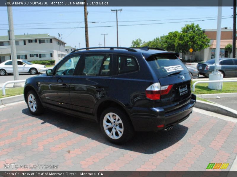 Monaco Blue Metallic / Sand Beige 2009 BMW X3 xDrive30i