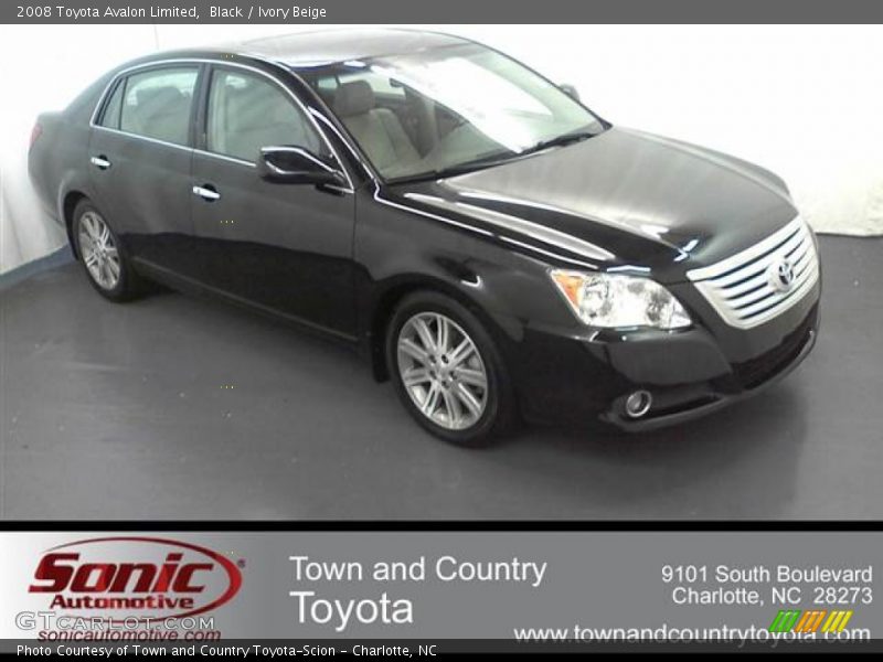 Black / Ivory Beige 2008 Toyota Avalon Limited