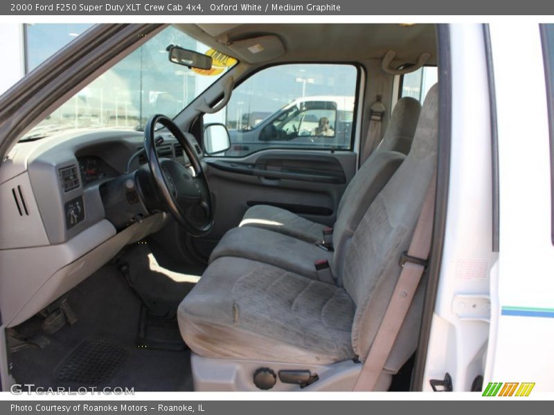 Oxford White / Medium Graphite 2000 Ford F250 Super Duty XLT Crew Cab 4x4
