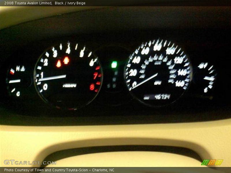 Black / Ivory Beige 2008 Toyota Avalon Limited