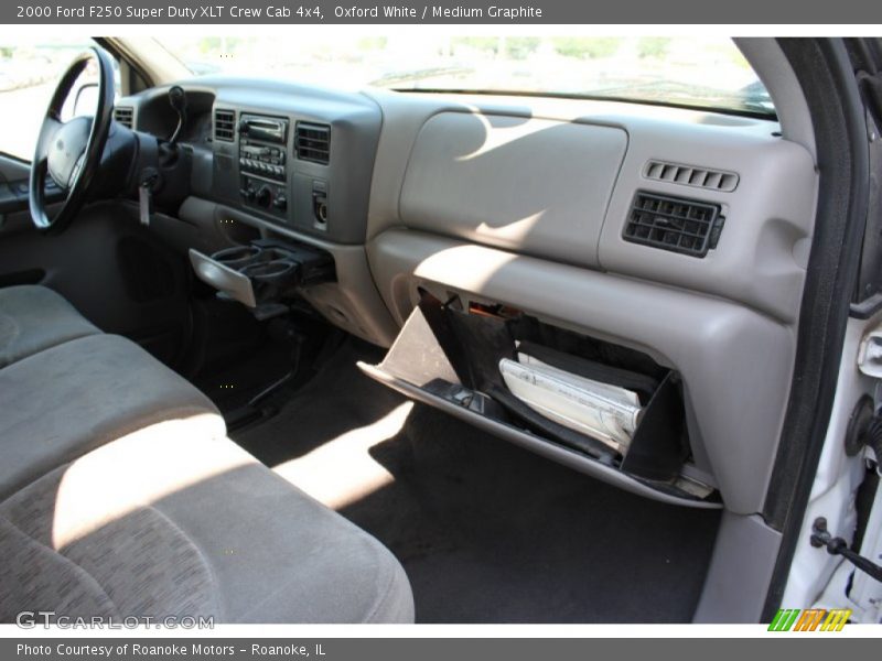 Oxford White / Medium Graphite 2000 Ford F250 Super Duty XLT Crew Cab 4x4