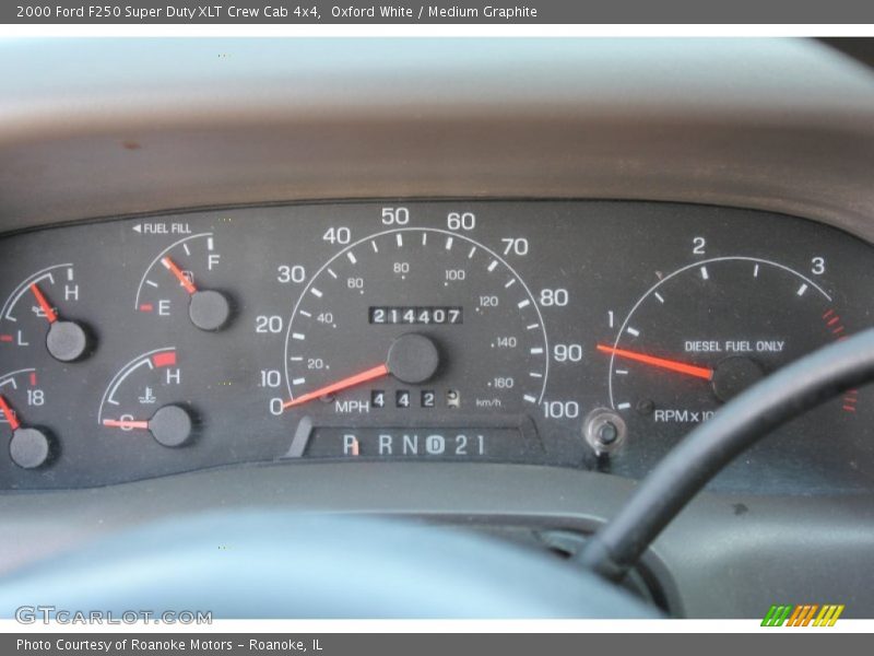 Oxford White / Medium Graphite 2000 Ford F250 Super Duty XLT Crew Cab 4x4