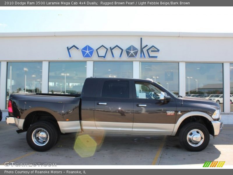 Rugged Brown Pearl / Light Pebble Beige/Bark Brown 2010 Dodge Ram 3500 Laramie Mega Cab 4x4 Dually