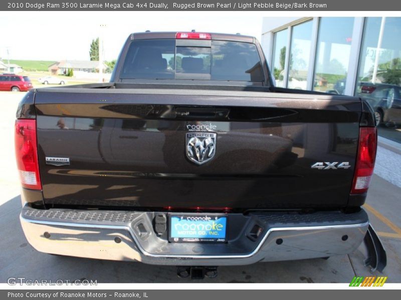 Rugged Brown Pearl / Light Pebble Beige/Bark Brown 2010 Dodge Ram 3500 Laramie Mega Cab 4x4 Dually
