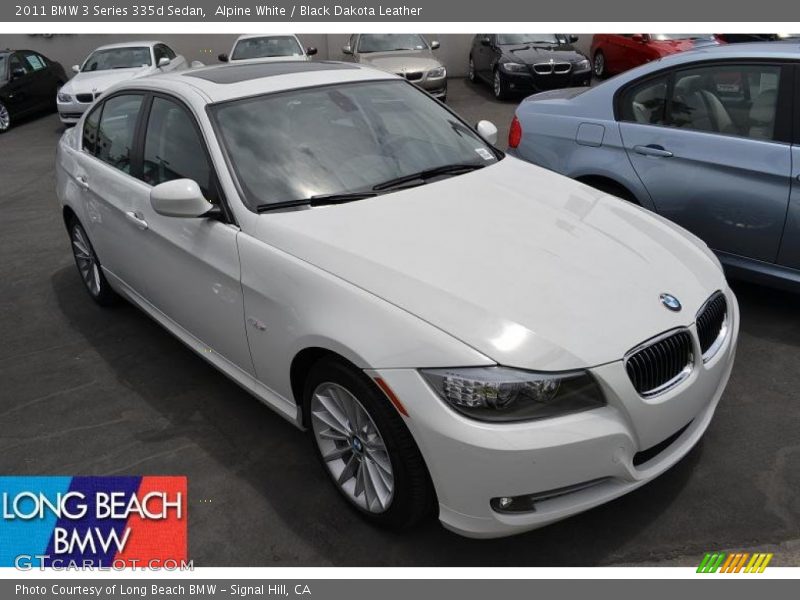 Alpine White / Black Dakota Leather 2011 BMW 3 Series 335d Sedan