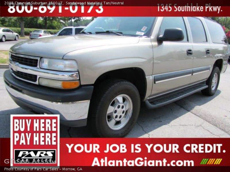 Sandalwood Metallic / Tan/Neutral 2003 Chevrolet Suburban 1500 LT