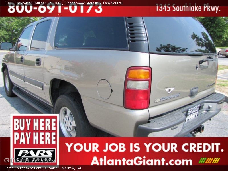 Sandalwood Metallic / Tan/Neutral 2003 Chevrolet Suburban 1500 LT