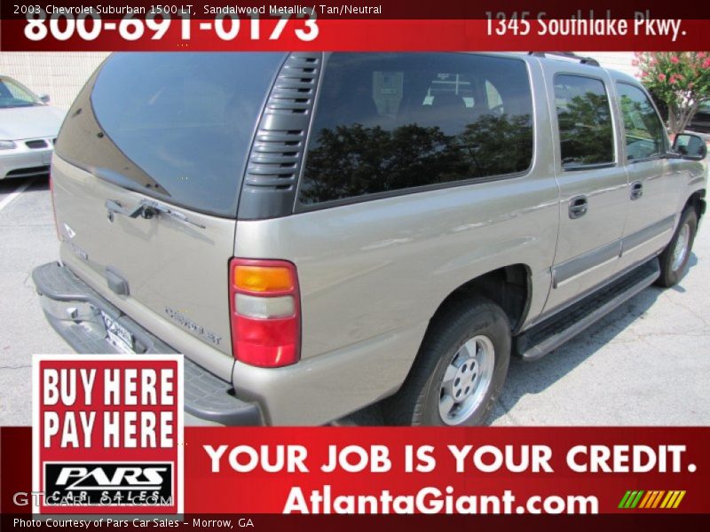 Sandalwood Metallic / Tan/Neutral 2003 Chevrolet Suburban 1500 LT