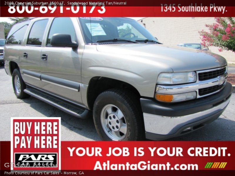 Sandalwood Metallic / Tan/Neutral 2003 Chevrolet Suburban 1500 LT