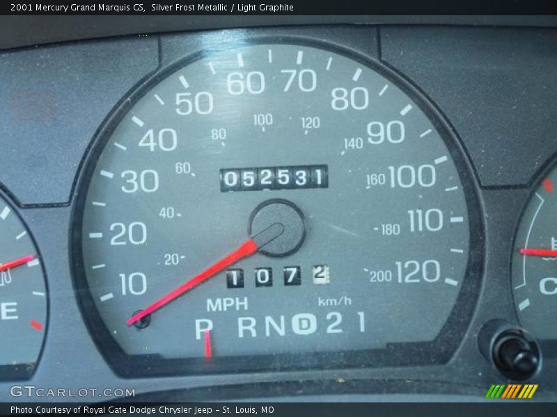 Silver Frost Metallic / Light Graphite 2001 Mercury Grand Marquis GS